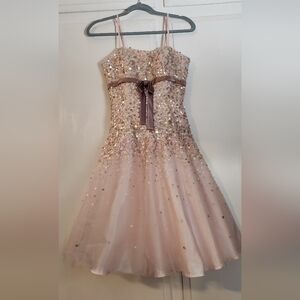Tony Bowls Pink Sequin Prom Dress Size 4